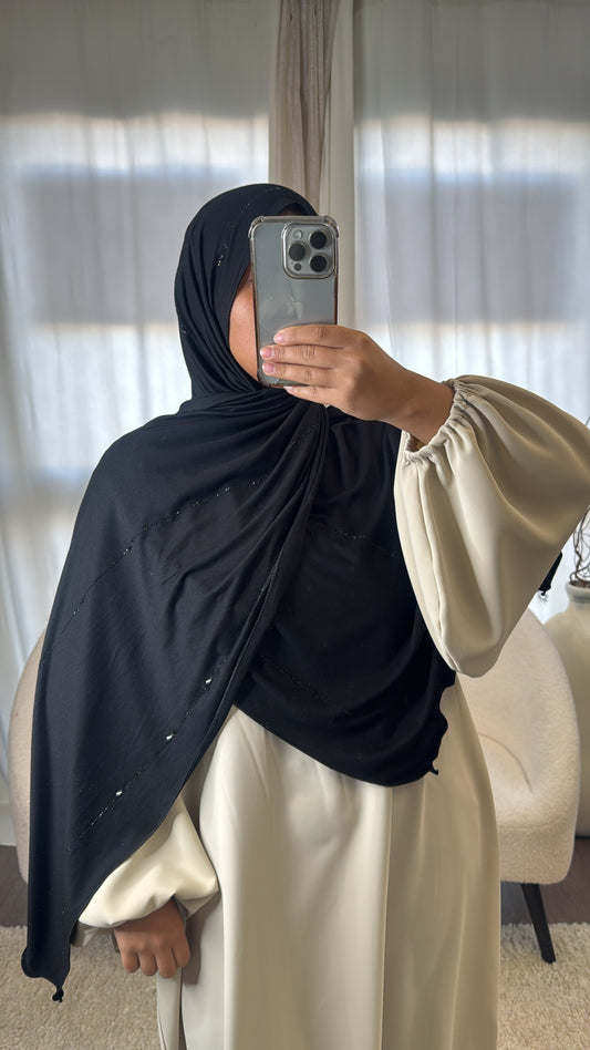 Jersey Premium en coton  [Noir]