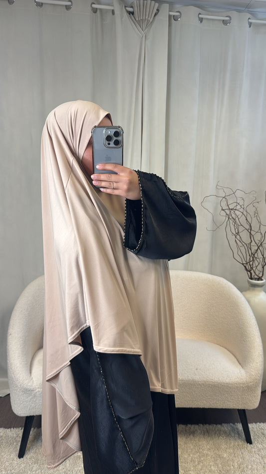 Khimar jersey Premium [ beige ]