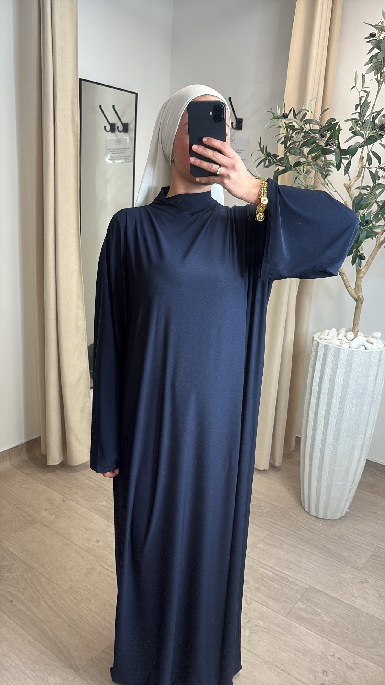 Abaya Jersey Premium [ bleu marine ]
