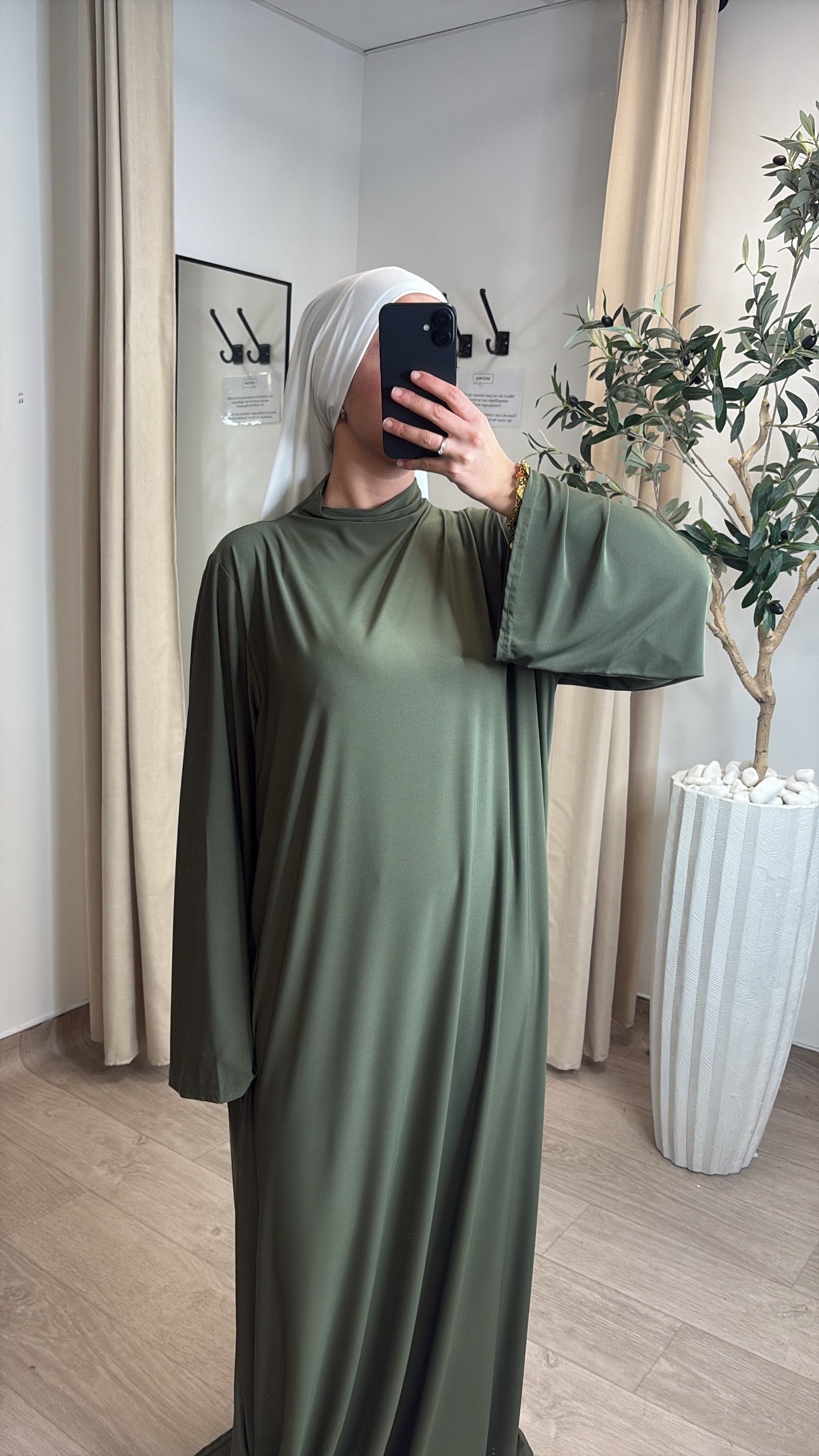 Abaya Jersey Premium [ kaki ]